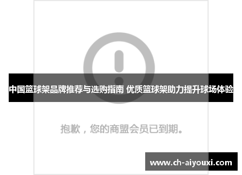 中国篮球架品牌推荐与选购指南 优质篮球架助力提升球场体验