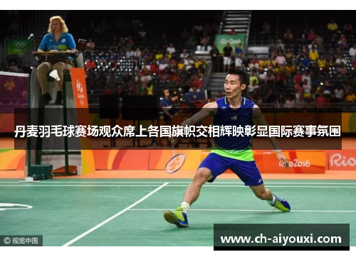 丹麦羽毛球赛场观众席上各国旗帜交相辉映彰显国际赛事氛围